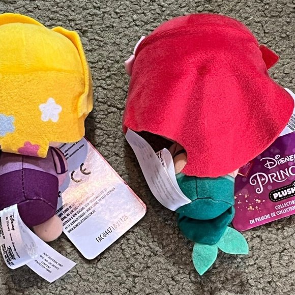 2 New Funko Plush Lot Plushies Disney Princess RAPUNZEL Tangled & Little Mermaid - Picture 2 of 4